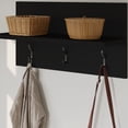 thumbnail image 4 of Nexera Porto Entryway Wall-Mounted Coat Rack, Black, 4 of 7