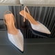 thumbnail image 1 of Moda de verano 2024, tacones altos para mujer, decoración de perlas, zapatos de tacón con talón descubierto para mujer, Sandalias de tacón alto con punta estrecha, zapatos elegantes para mujer, 1 of 5