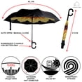 thumbnail image 3 of Urban Den Inverted Umbrella for Heavy Rain | UV Umbrella | Sun Protection | Auto Open Close | Hands Free Sunflower, 3 of 5