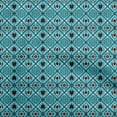 thumbnail image 1 of oneOone Cotton Poplin Turquoise Blue Fabric Block Fabric For Sewing Printed Craft Fabric By The Yard 56 Inch Wide, 1 of 6