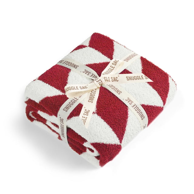 Manta Snuggle Sac Christmas Red, 152 x 203 cm, tejido acogedor