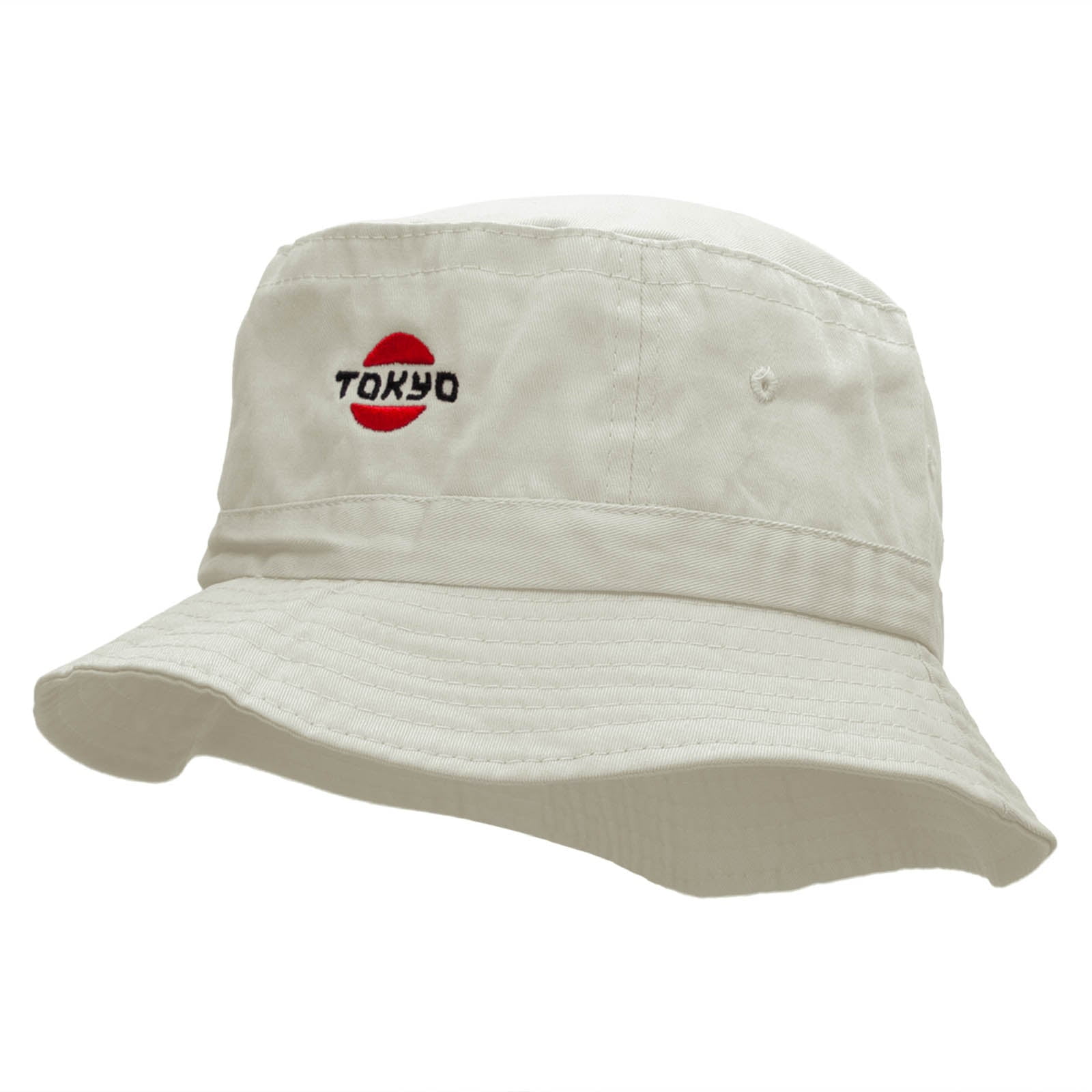 Tokyo logo Embroidered Bucket Hat - White OSFM - Walmart.com
