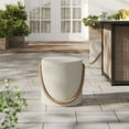thumbnail image 4 of Isera Indoor - Outdoor Patio Rope Concrete Side Table Stool in Light Gray, 4 of 9