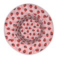 thumbnail image 2 of Daiia Strawberries Pattern Bucket Hat - Trendy Cotton Sun Hat for Beach, Golf, Fishing - Fun Outdoor Vacation Boonie for Men and Women, 2 of 9