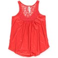 thumbnail image 1 of Aeropostale Womens Solid Lacey Neckline Back Tank Top, naranja, grande Aeropostale Camiseta sin mangas, 1 of 1