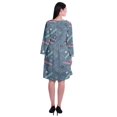 thumbnail image 4 of Moomaya Robe Courte Évasée Imprimée de Designer, Manches Longues, Tunique en Velours, Robes pour Femmes, 4 of 6