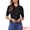Black, variant on DARING DIVA Women's Short Sleeve Button Down Cable Knit Dressy Sweater S Khaki