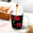 thumbnail image 3 of Disketp Cherry Large Coffee Mug with Handle Tea Cup Novelty Coffee Cup for Men Women Office Work, 3 of 6