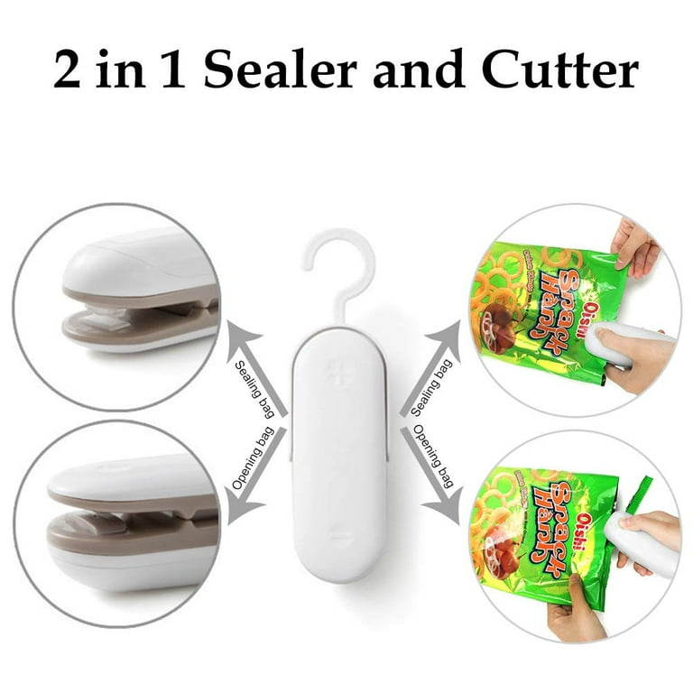 Tiitstoy Mini Bag Sealer, 2 In 1 Heat Sealer for Snacks