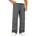 thumbnail image 2 of Men's Rain Pants Straight Leg Waterproof Lightweight Rain Over Pants with Zipper Pockets for Hiking, Fishing, Golf, Work, Daily Wear, 2 of 7