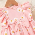 thumbnail image 4 of Gibobby Toddler Girl Dress Little Girls Short Sleeve Dresses 12 18 24 Months 2T 3T 4T 5T Summer Casual Skater Swing Twirly Sundress(2-3 Years,Pink), 4 of 9