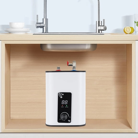 Peakora Electric Mini-Tank Water Heater 1.76gallons 1.5kw Instant Hot Water Heater for Kitchens, Rvs, Bathrooms Ipx4 32-149℉