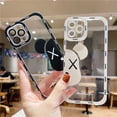 thumbnail image 3 of Fashion Bear KAWS Pareja Tpu Suave Funda Para Teléfono Compatible Para iPhone 14 13 12 11 Pro Max 7 8 X XR XS 6 6s Plus SE 2020 2022 Transparente A Prueba De Golpes Protector De Lente De Cámara Cubier, 3 of 4