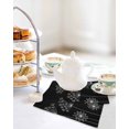thumbnail image 4 of Black Dandelion Kitchen Dish Towels for Drying Dishes Set of 2, Spring Modern Minimalist Country Flower Waffle Weave Microfiber Hand Tea Bathroom Towels Quick Dry & Absorbent Towel 12x12, 4 of 7