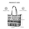 thumbnail image 4 of 22 Inch Oversized Travel Bag Lightweight Canvas Weekender Duffel with Multi Pockets, Slogan Print, 4 of 5