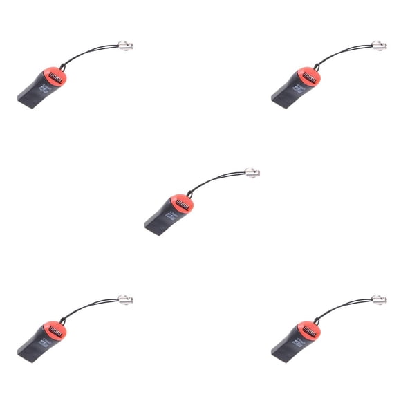 Sidaley Adaptadores de lector de tarjetas de memoria Mini Lanyard a adaptador USB 2.0 Reemplazo para tarjeta TF 1 Stück 5piezas