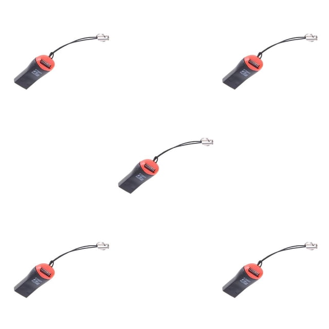 Sidaley Adaptadores de lector de tarjetas de memoria Mini Lanyard a adaptador USB 2.0 Reemplazo para tarjeta TF 1 Stück 5piezas