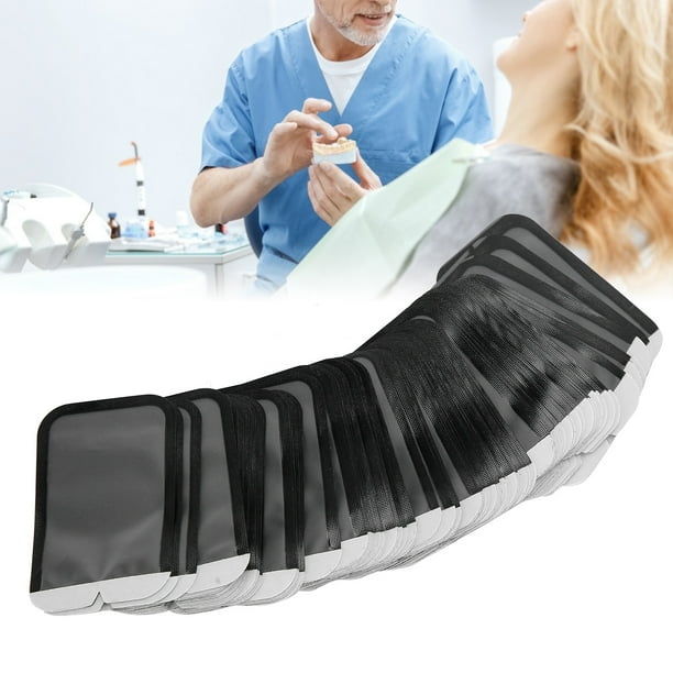 Sobres de Barrera Dental Desechables de 100 Piezas para Placas de fósforo Rayos X dentales, Bolsa Protectora de película de Rayos X, Cubierta de película de Rayos X dentales(M) Amonsee No
