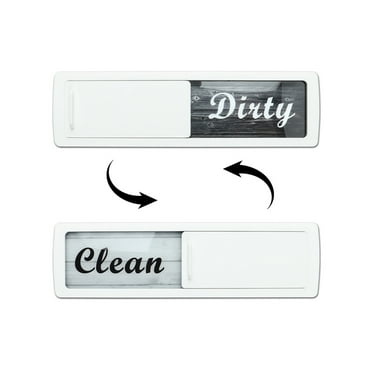 RAGUPEL Dishwasher Magnet Clean Dirty Sign,Double-Sided Strong Magnetic Dishwasher Clean Dirty Indicator,Scratch-Resistant White Frame