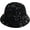 Black, variant on Women Bucket Hat Reversible Double-Side-Wear Shiny Glitter Sequin Sun Cap for Travel Beach Unisex Outdoor