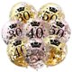 thumbnail image 5 of 5 globos de confeti de látex de 12 pulgadas para cumpleaños de 16, 18, 21, 30, 40, 50, 60 y 70 años, decoraciones para fiestas de cumpleaños y aniversario, 5 of 5