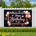 thumbnail image 7 of Rose Gold Happy Birthday Banner Decorative Balloons Elegant Frame for Birthday Party Event Indoor Decoration Celebration, 7 of 7