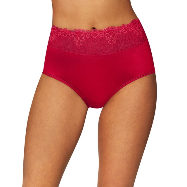 Bali Womens Passion for Comfort Brief, 8, Scarlet Berry