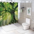thumbnail image 7 of Orinice Sunlight Through Trees Bathroom Decor Set - Colorful Luxurious Graphic Print Polyester Fabric Fashion Shower Curtain with Hooks, Waterproof and Easy to Maintain 36x72, 7 of 7
