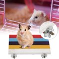 thumbnail image 4 of Pet Wooden Toy, Hamster Springboard Toy,  Wooden Toy, Easy To Install  For Squirrel Small Animals Hamster, 4 of 8