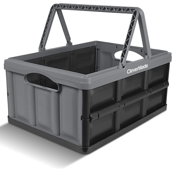 CleverMade Collapsible Basket (100% Recycled) - 32L - Stone