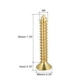 thumbnail image 2 of Uxcell M5x30mm Brass Wood Screws, Phillips Flat Head Self Tapping Connector 32 Pack, 2 of 5
