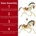 thumbnail image 2 of 42" Pre-Lit Outdoor Horse Christmas Decor with 160 Warm White Twinkling LED Lights, 2 of 6