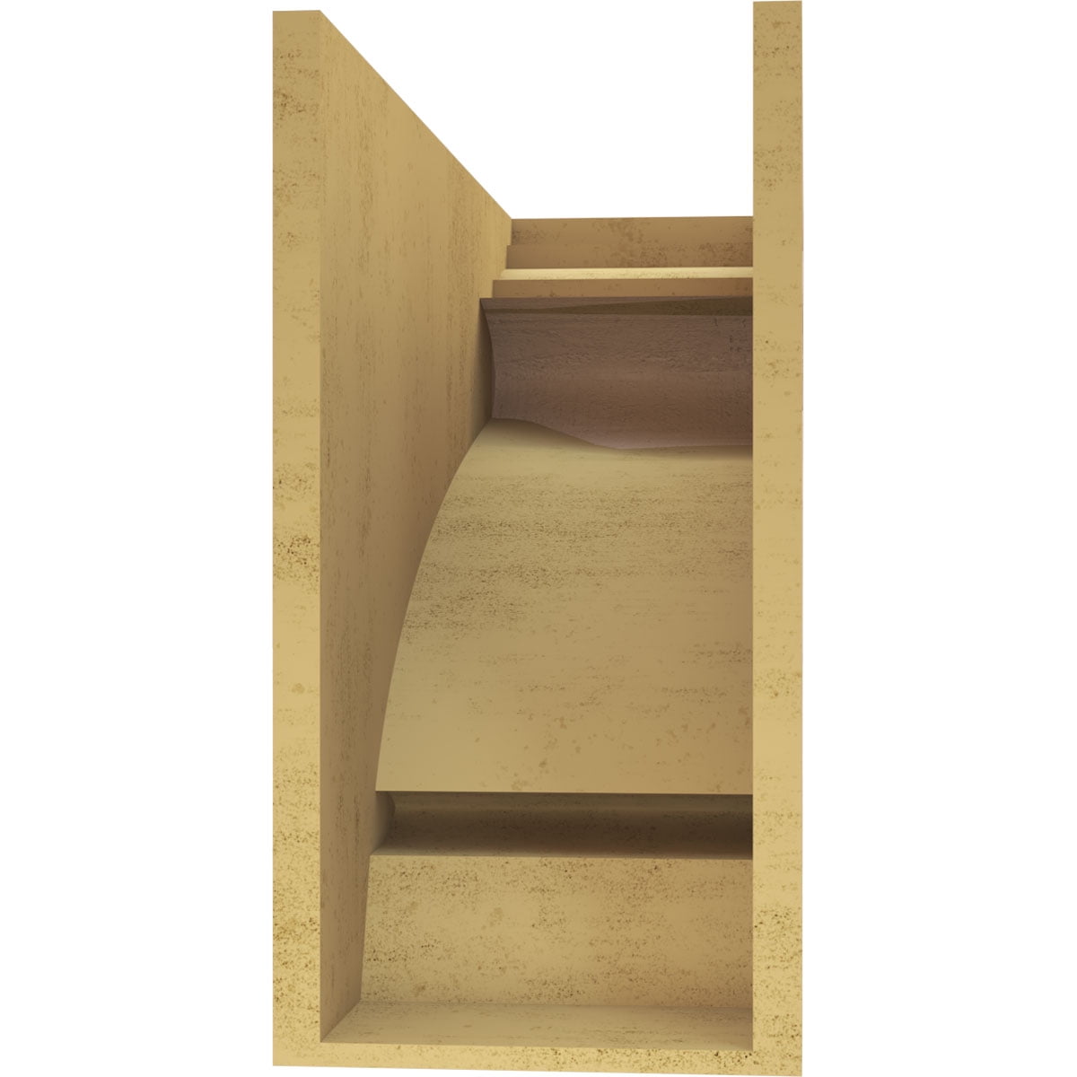 11"W x 33"D x 22"H Classic Mayflower Rough Cedar Woodgrain TimberThane Corbel, Primed Tan