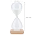 thumbnail image 4 of Decoración clásica para el hogar y la oficina, reloj de arena de madera blanca de 30 minutos elaborado con elegancia, 4 of 7