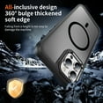 thumbnail image 6 of Dteck for iPhone 13 Pro Max Case with Magnetic, Compatible with MagSafe, Military Drop Protection Slim Translucent Matte Shockproof with Anti-Fingerprint Phone Case,Black, 6 of 8