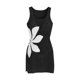 thumbnail image 3 of Vestido de Verano de Manga Larga Hueca Textura Cuello en V Corta Playa Cubierta con Botones Protección Solar para las Vacaciones, 3 of 4
