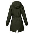 thumbnail image 3 of APEXFWDT Rain Jacket Women Striped Lined Hooded Raincoat Lightweight Outdoor Waterproof Windbreaker, 3 of 6
