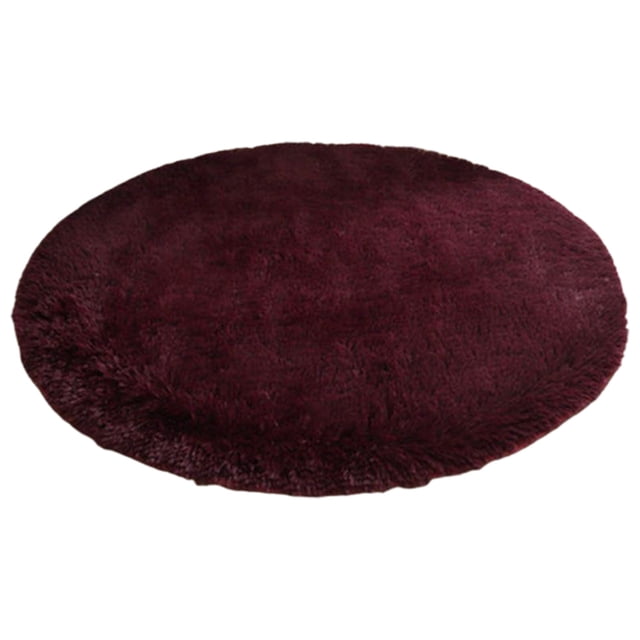 CSChome Kids Room Rug Luxury Round Fluffy Area Rug: Super Soft Non-Slip 100cm Solid Color Plush Carpet for Bedroom and Nursery