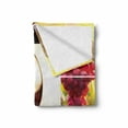 thumbnail image 2 of Wine Soft Flannel Fleece Throw Blanket, Habitat Collage Pouring Bottle and Leaves Farm Harvest Time in Autumn Village, Cozy Plush for Indoor and Outdoor Use, 60" x 80", Green Red, by Ambesonne, 2 of 6