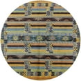 thumbnail image 1 of Ahgly Company Indoor Round Mid-Century Modern Coffee Brown Oriental Area Rugs, 6' Round, 1 of 6