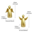 thumbnail image 3 of Elegant Golden Angel Statue for Home and Bedroom Desk Resin Figurine 2PCS, 3 of 6