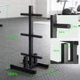 thumbnail image 2 of Soporte para pesas ZHOOGE Olympic con 6 clavijas y 2 mancuernas, 2 of 7