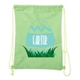 thumbnail image 2 of Personalized Easter Basket Bags, Cotton Drawstring Backpacks Custom Easter Bags - Zig Zag Egg, 2 of 2