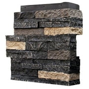 NextStone Faux Polyurethane Stone Outside Corner - Stacked Stone Bedford Charcoal