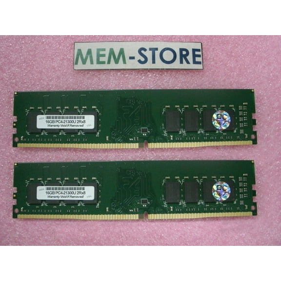 32GB (2x16GB) DDR4 2666MHz UDIMM Crucial CT2K16G4DFD8266 Equivalent Memory (3rd Party)