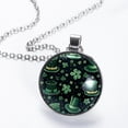 thumbnail image 2 of Saint Patrick's Day Women's Glass Circular Pendant Necklace, 2 of 5