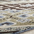 thumbnail image 3 of SAFAVIEH Veranda Dogon Southwestern Indoor/Outdoor Area Rug, 6'7" x 6'7" Round, Chocolate/Blue, 3 of 6