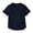 A-Dark Blue59, variant on Women Frayed V Neck Blouse Lightweight Breathable Short Sleeve Casual Daily Shirt