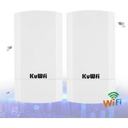 KuWFi 2-Pack WiFi Bridge Long Range 5.8G 900Mbps Point to Point Access Point Supports 2-3KM