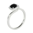 thumbnail image 4 of Mauli Jewels Engagement Rings for Women 2.65 Carat Cushion Shape Black Diamond Halo Engagement ring 4 prong 18K Solid White Gold, 4 of 7